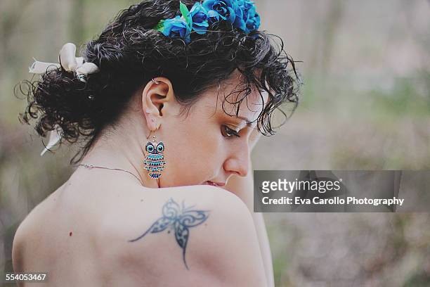 insecurities - butterfly tattoos stock pictures, royalty-free photos & images