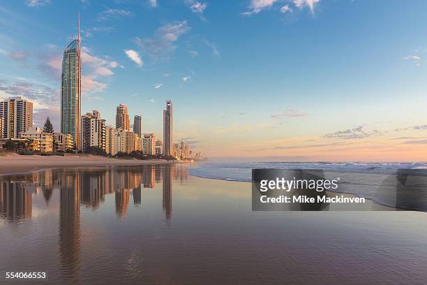 gold coast sunrise - queensland stock pictures, royalty-free photos & images
