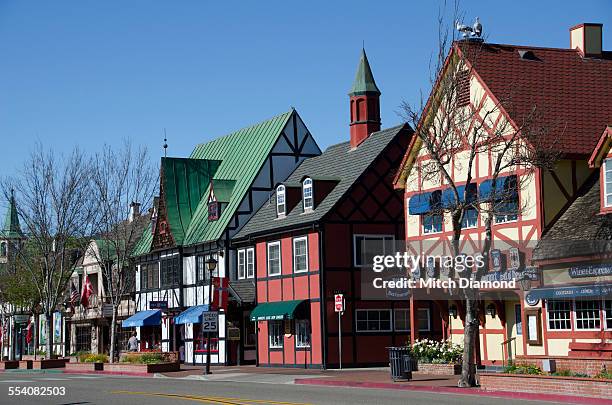 downtown solvang - solvang stock pictures, royalty-free photos & images