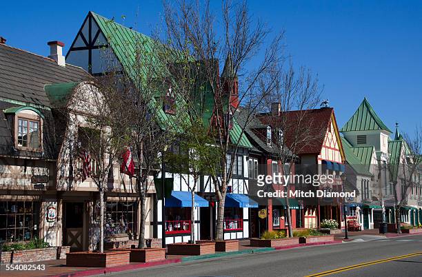 downtown solvang - solvang stock pictures, royalty-free photos & images