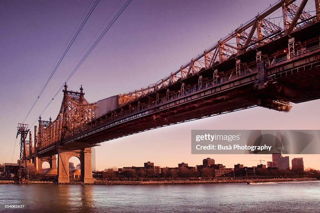 The Queensboro Bridge at sunset