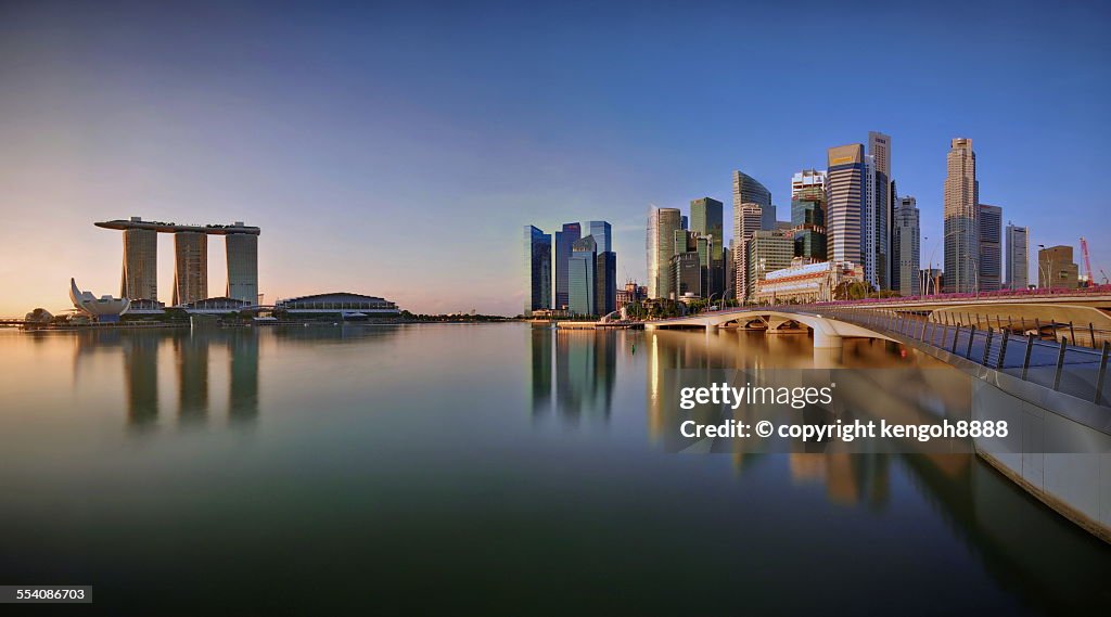 Singapore Skyline Panoramic View