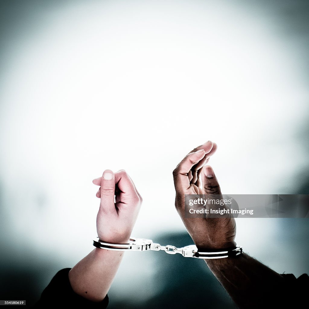 Handcuffed couple