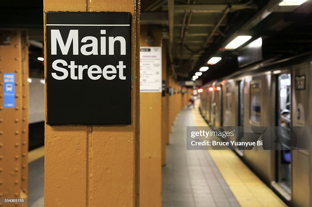 Main street station of No.7 Subway line