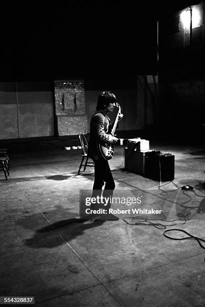 George Harrison is pictured at the Donmar Rehearsal Theatre central London during rehearsals for The Beatles upcoming UK tour. November 1965.