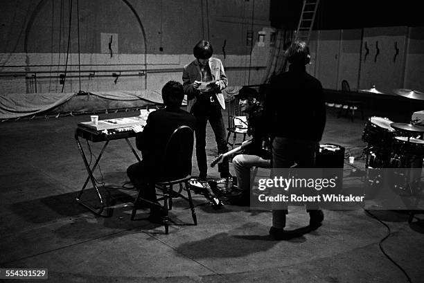 The Beatles are pictured at the Donmar Rehearsal Theatre in central London during rehearsals for their upcoming UK tour. November 1965.