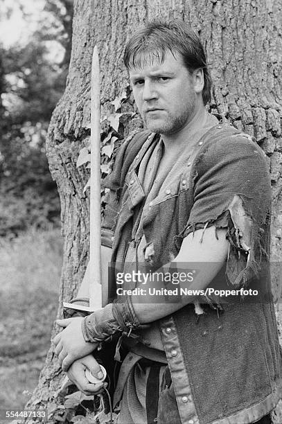 English actor Ray Winstone, pictured dressed in character as Will Scarlet from the television adventure series 'Robin of Sherwood' in England on 24th...