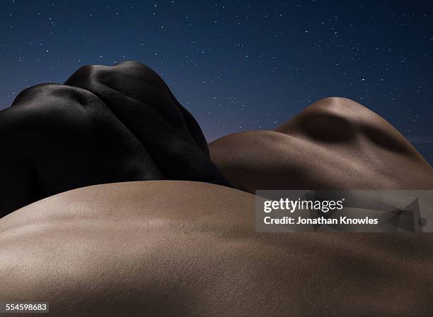 abstract nude bodies, different colours - human skin stock pictures, royalty-free photos & images