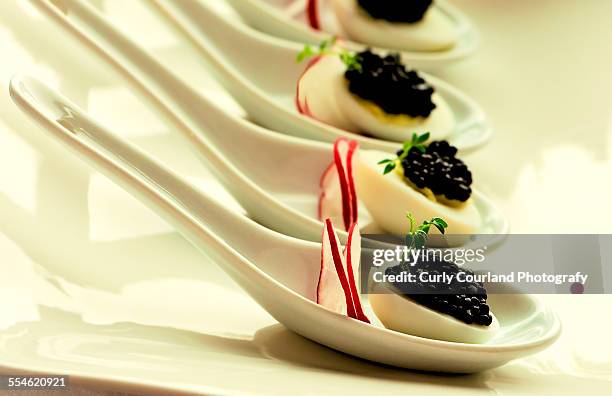 truffle pearls - molecular gastronomy stock-fotos und bilder