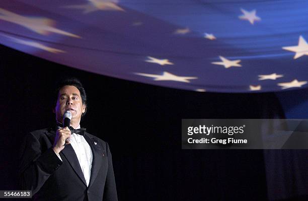 Wayne Newton performs at the USO Gala on September 14, 2005 at the Hilton Washington in Washington, DC. NOTE TO USER: User expressly acknowledges and...