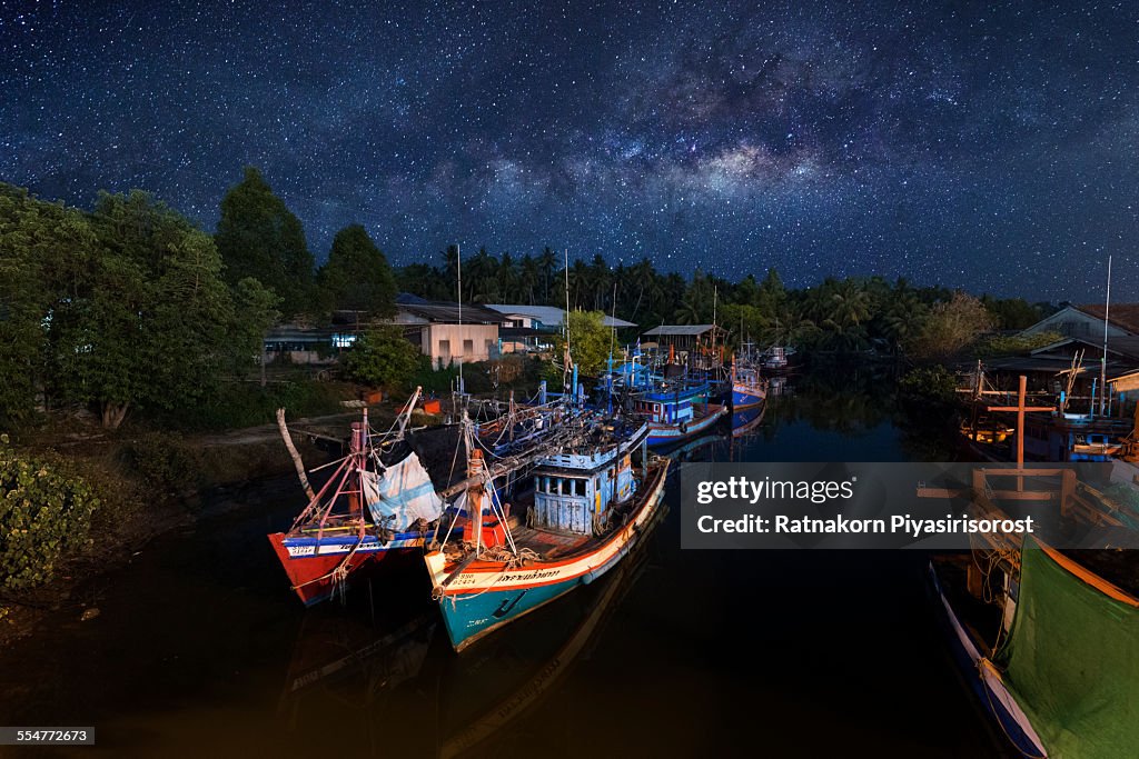 The night of Thai Fishing Ship