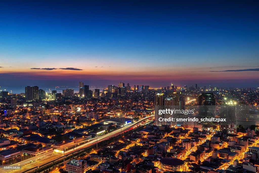 Metro Manila at dusk