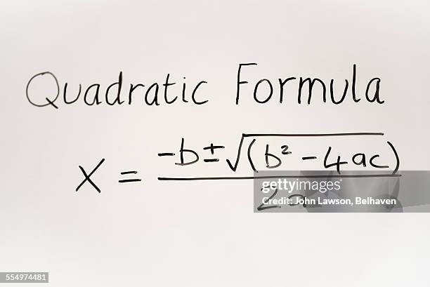 math equations - quadratic formula stock pictures, royalty-free photos & images