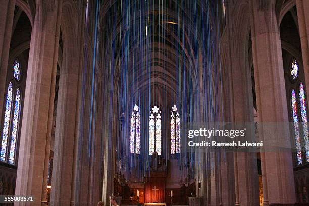 grace cathedral interior - nob hill stock pictures, royalty-free photos & images