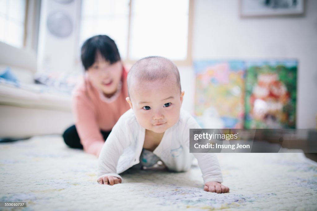 Happy smiling baby boy