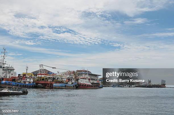 semarang harbour port. - barry crane stock pictures, royalty-free photos & images