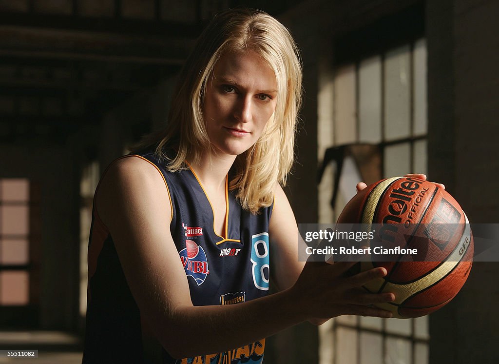 Eleanor Rae Sharp Eleanor Sharp of the Canberra Capitals poses for a photograph during ...