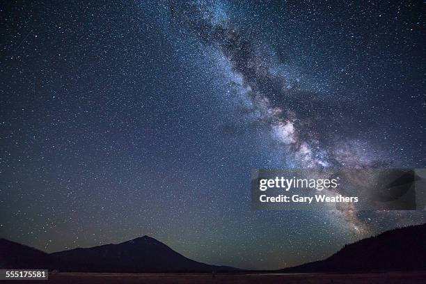 usa, oregon, mount bachelor, scenic view of night sky - mt bachelor stock pictures, royalty-free photos & images