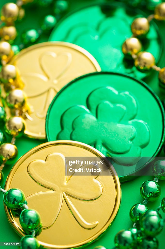 Lucky coins and beads
