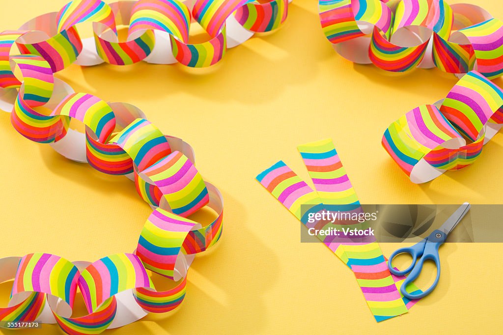 Colorful paper chain