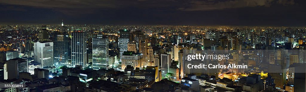 Sao Paulo skyline from Terraco Italia at night