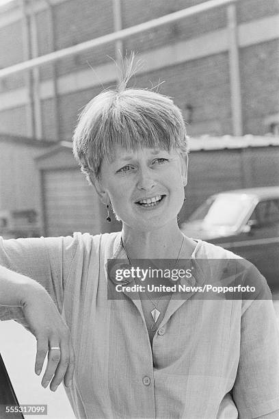 English actress Anna Carteret, who plays the character of police inspector Kate Longton in the BBC television series 'Juliet Bravo', pictured...