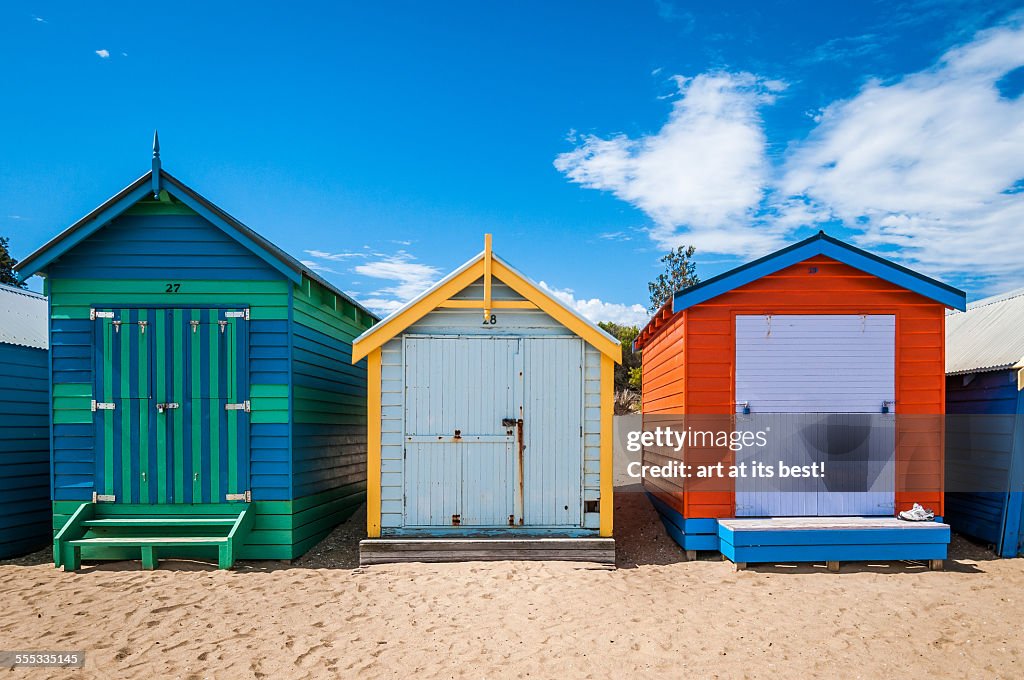 Colourful huts