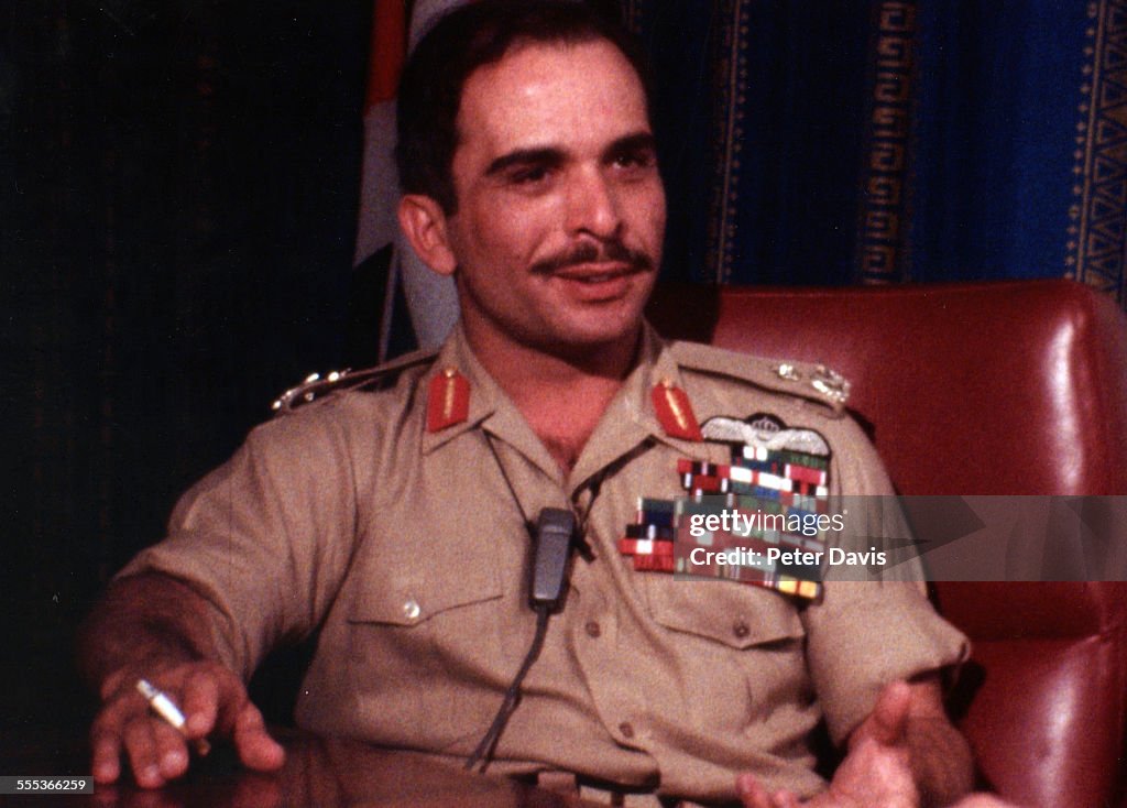 Portrait Of King Hussein Of Jordan