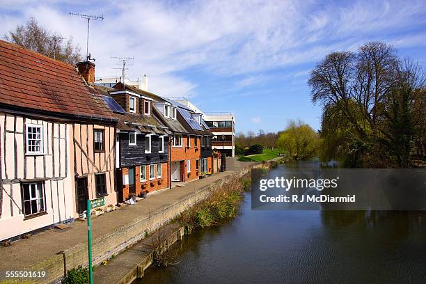 colchester houses belong a waterway - colchester stock pictures, royalty-free photos & images