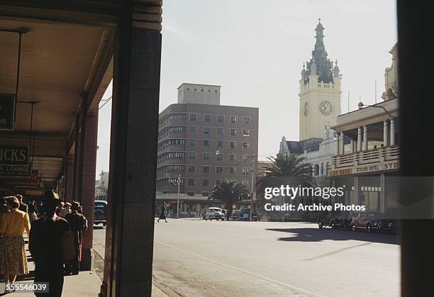 Street scene in East London, South Africa, circa 1960.