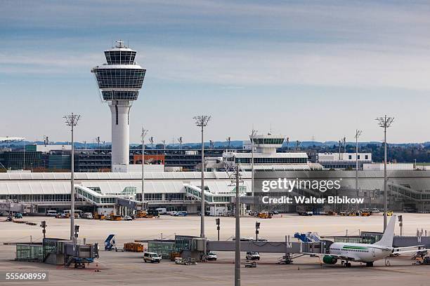 germany, bavaria, exterior - airport tower stock pictures, royalty-free photos & images