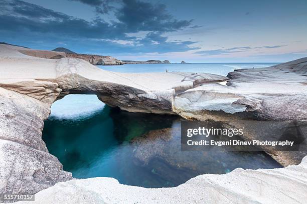 stone bridge - milos stock pictures, royalty-free photos & images