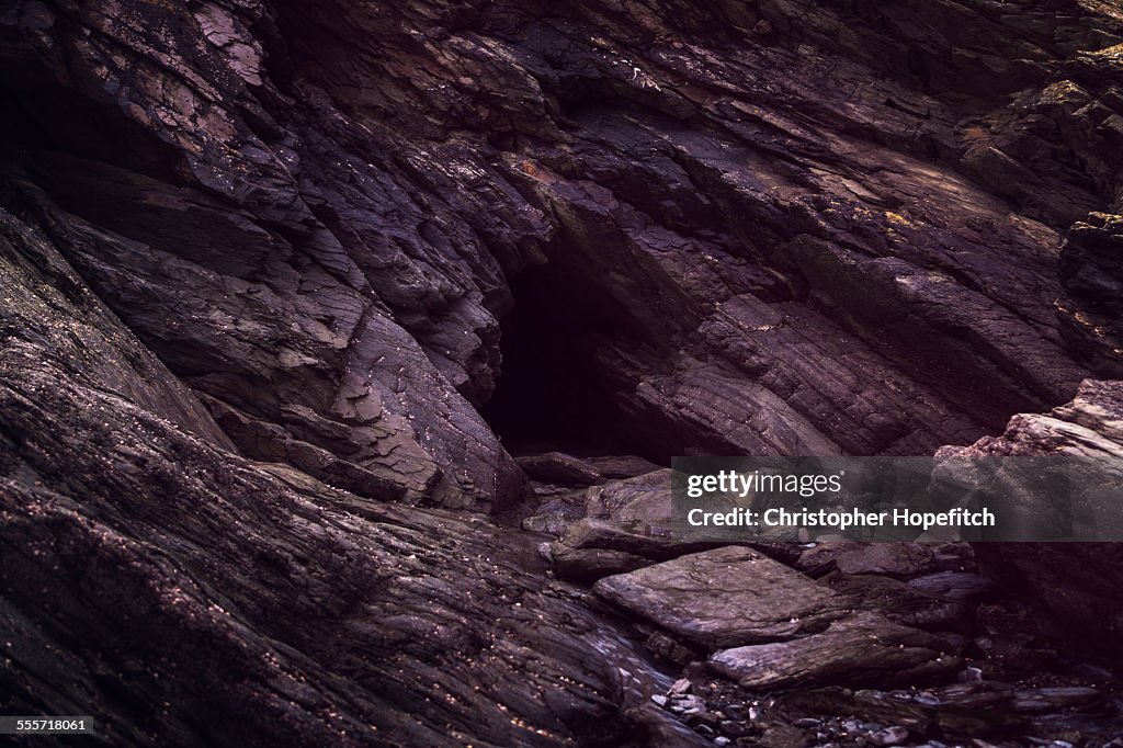 Dark sea cave