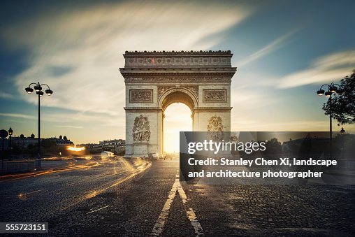 Arc de Triomphe sunrise Arc de Triomphe sunrise