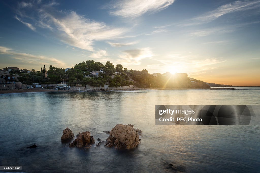 Plage du Pradon at Carqueiranne