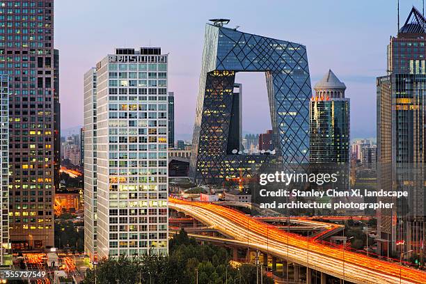 cctv building beijing - cctv headquarters stock pictures, royalty-free photos & images