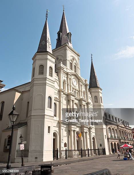st. louis cathedral - jackson square foto e immagini stock
