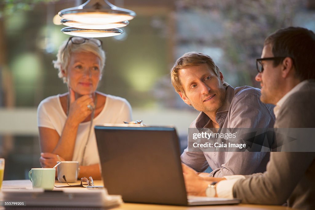 Business people talking in office meeting