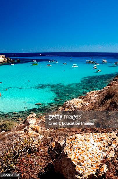 Cala Pulcino, Lampedusa, Pelagie Islands, Sicily, Italy.