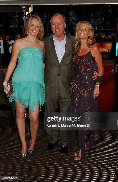 Chief Executive David Davies and his family arrive at the world premiere of "Goal!" at the Odeon Leicester Square on September 15, 2005 in London,...