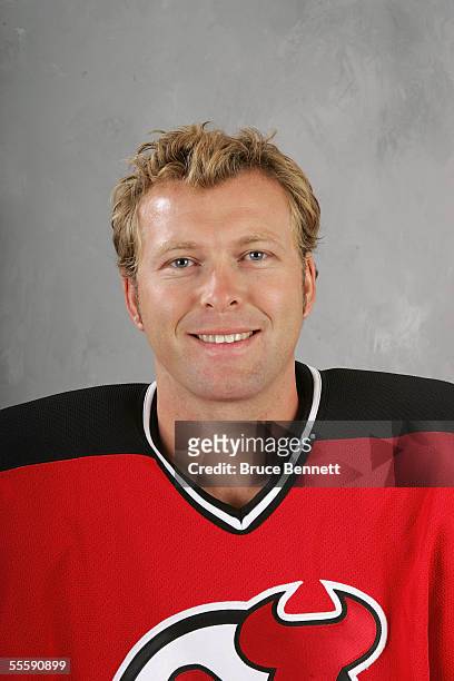 Martin Brodeur of the New Jersey Devils poses for a portrait at South Mountain Arena on September 13, 2005 in West Orange, New Jersey.