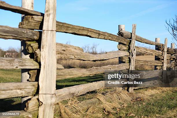 fence on the farm - sturbridge stock pictures, royalty-free photos & images