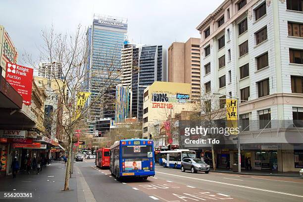sydney, australia - sydney buses stock-fotos und bilder