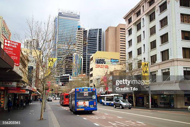 sydney, australia - sydney buses stock pictures, royalty-free photos & images