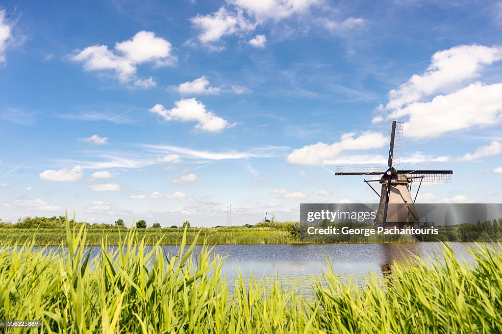 Dutch windmill in Kinderdijk