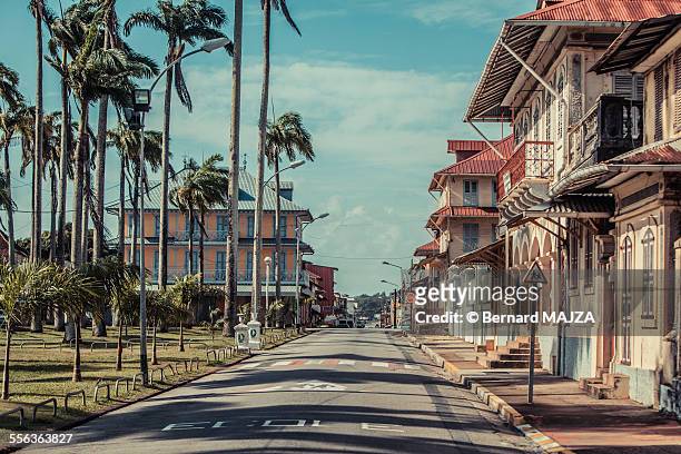 a street in the center of cayenne - french guiana stock pictures, royalty-free photos & images
