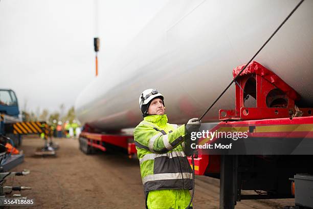 engineer working on wind turbine - strong foundations stock pictures, royalty-free photos & images