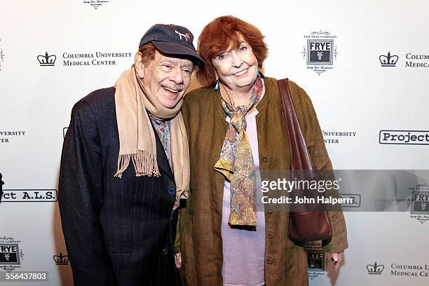 Portrait of married American comedians Jerry Stiller and Anne Meara at the Project ALS 'Tomorrow is Tonight' benefit at Lucky Strike Lanes & Lounge,...