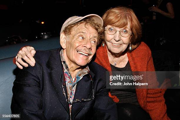 Portrait of married American comedians Jerry Stiller and Anne Meara at the Project ALS Fundraiser held at Lucky Strike Lanes & Lounge, New York, New...