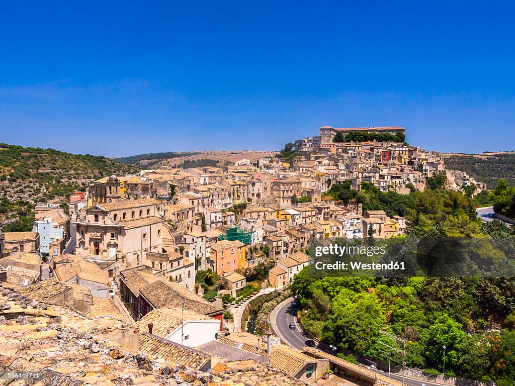 Italy, Sicily, Val di Noto, view over Ragusa Ibla